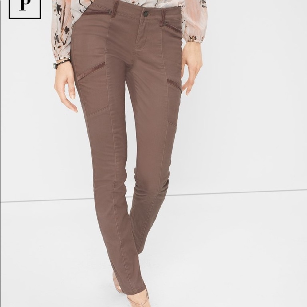 WHBM Brown Skimmer Pant Sz 0